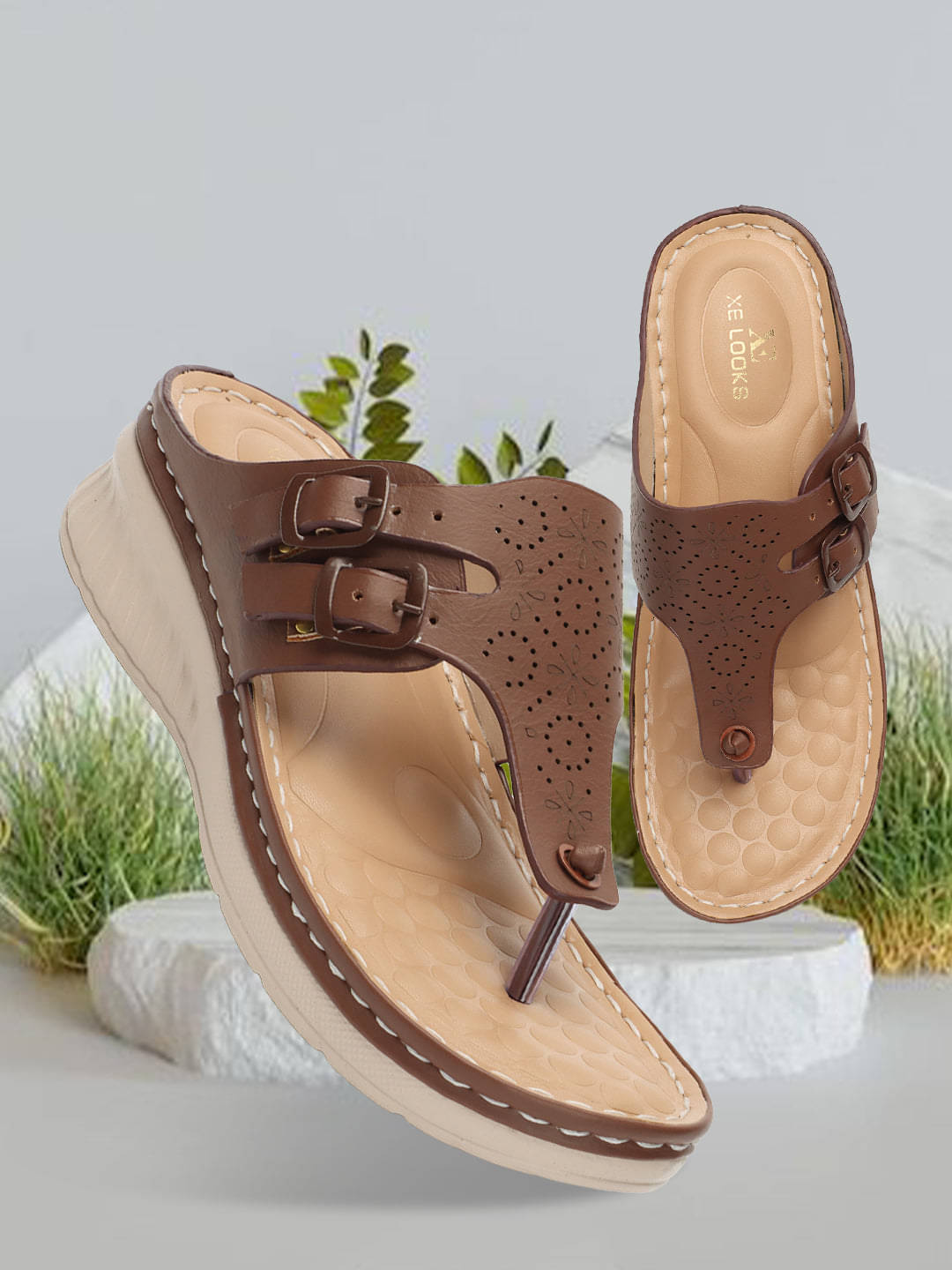     			XE Looks Brown Women's Flats