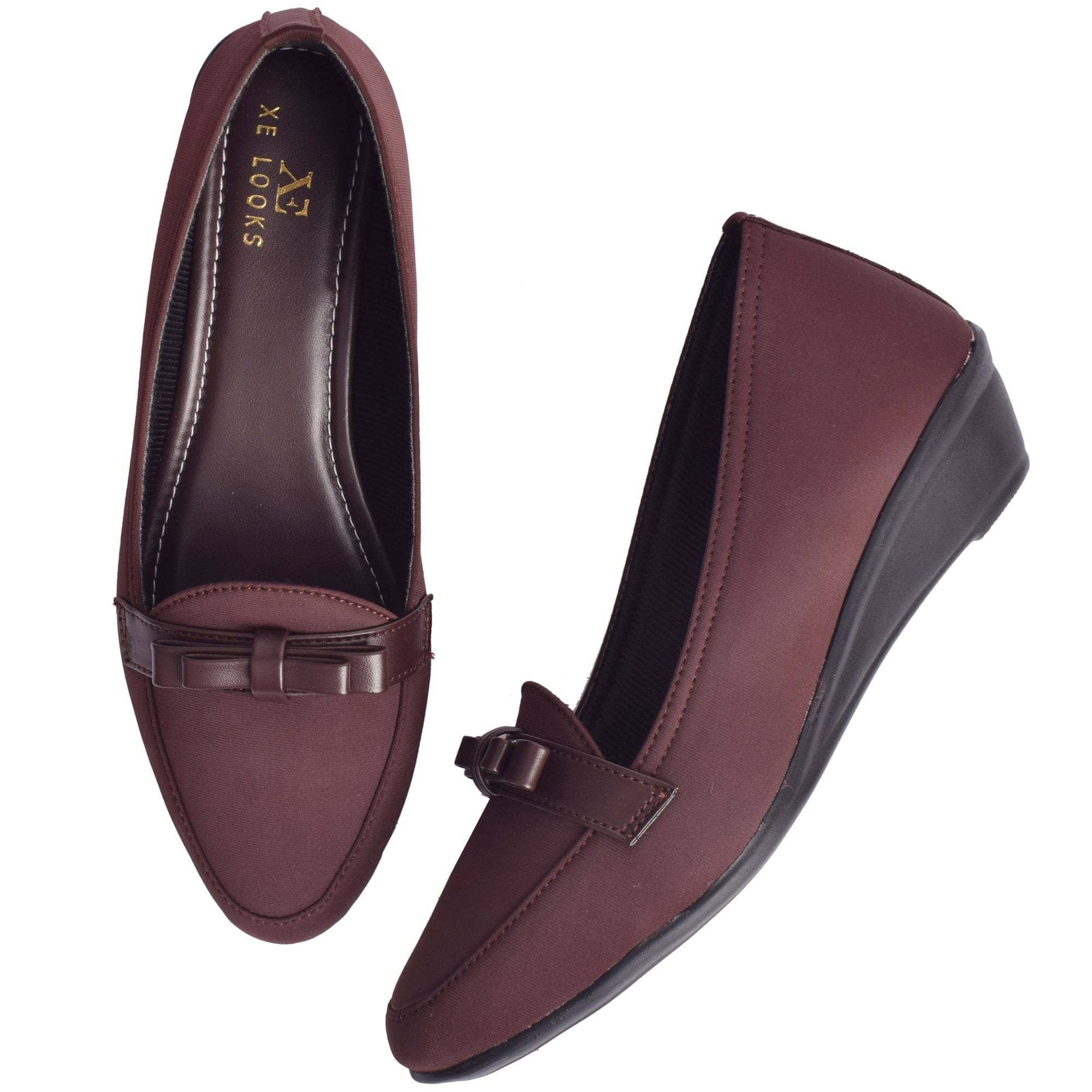 XE Looks Brown Women's Slip On Heels XE Looks Brown Women's Slip On Heels