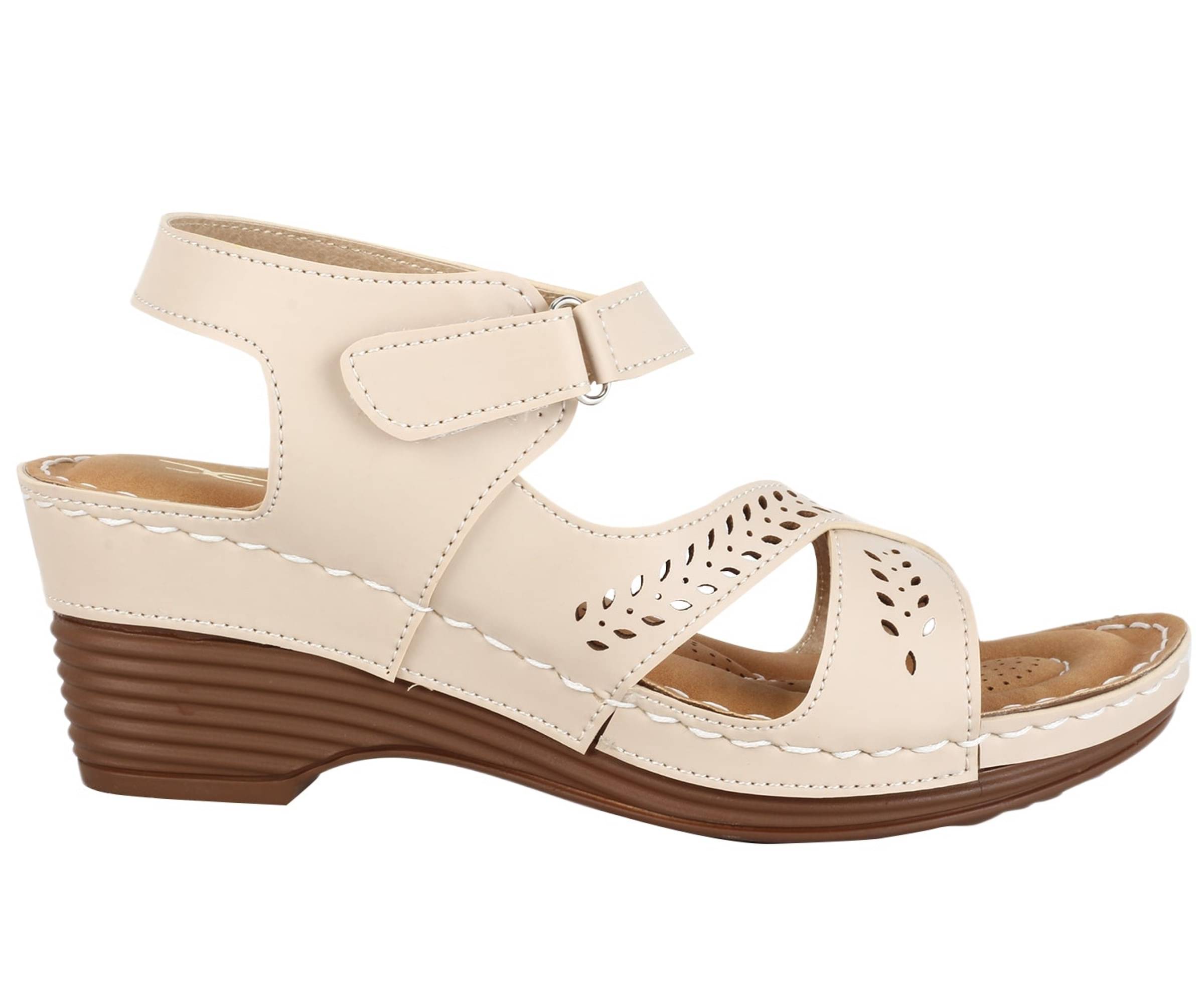     			XE Looks Cream Women's Sandal Heels