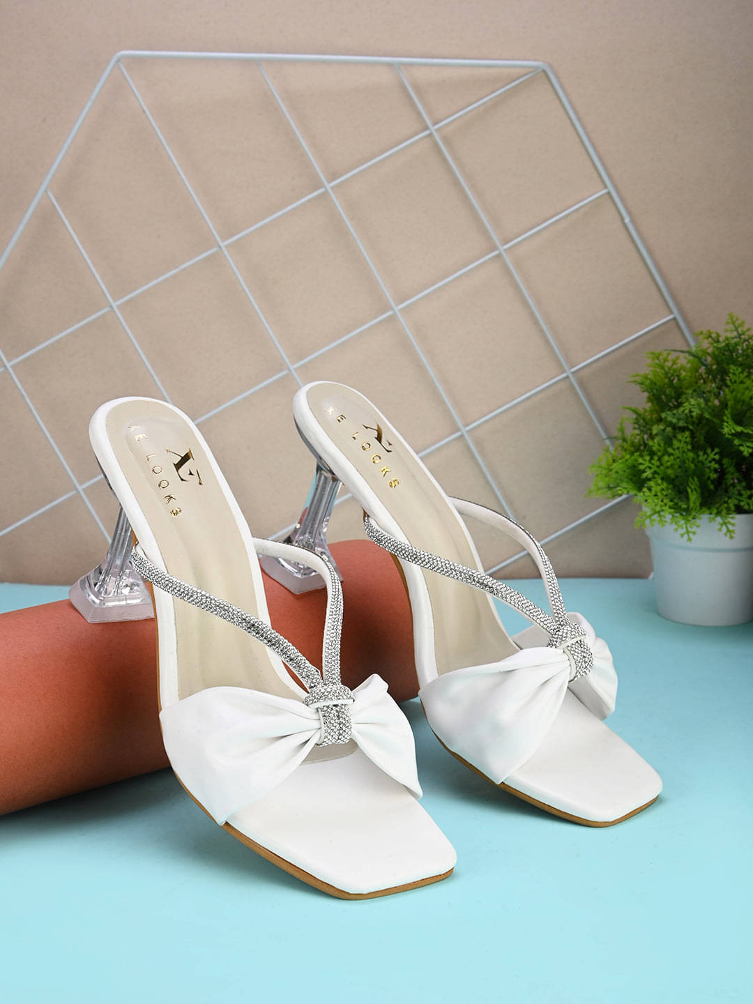     			XE Looks Gray Women's Slip On Heels