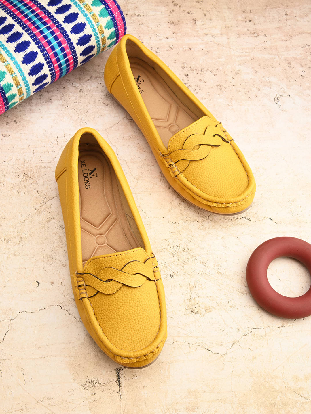     			XE Looks Mustard Women's Loafers