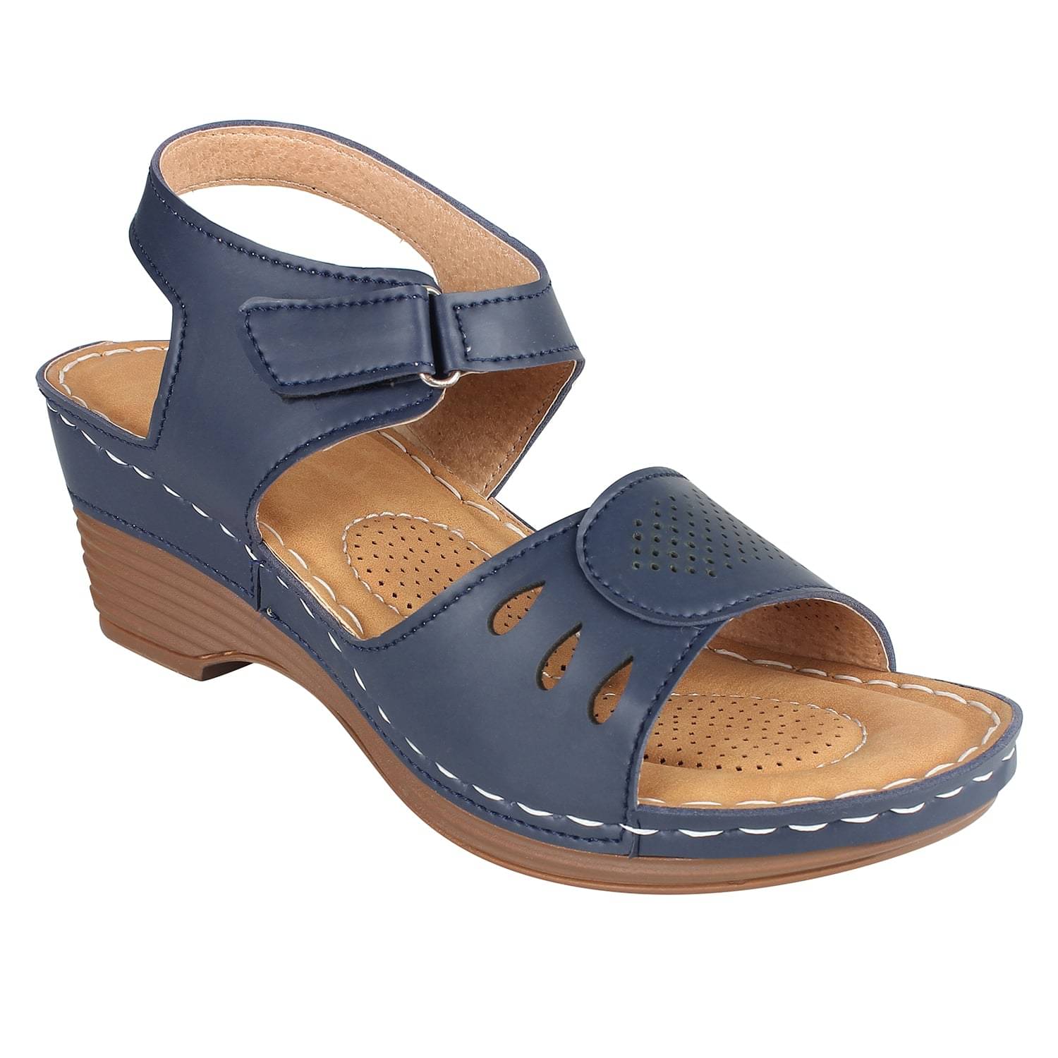     			XE Looks Navy Women's Sandal Heels