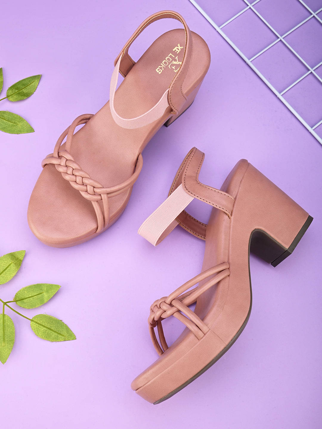     			XE Looks Peach Women's Sandal Heels