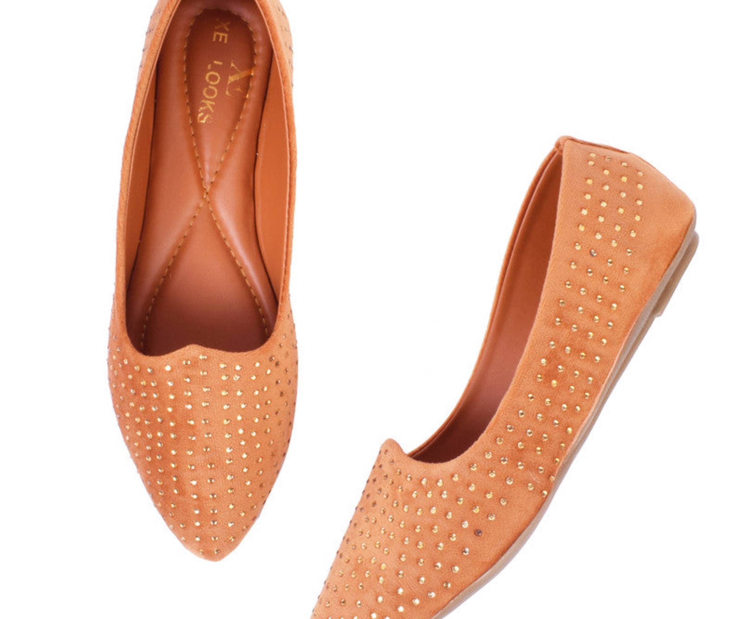     			XE Looks Tan Women's Casual Ballerinas
