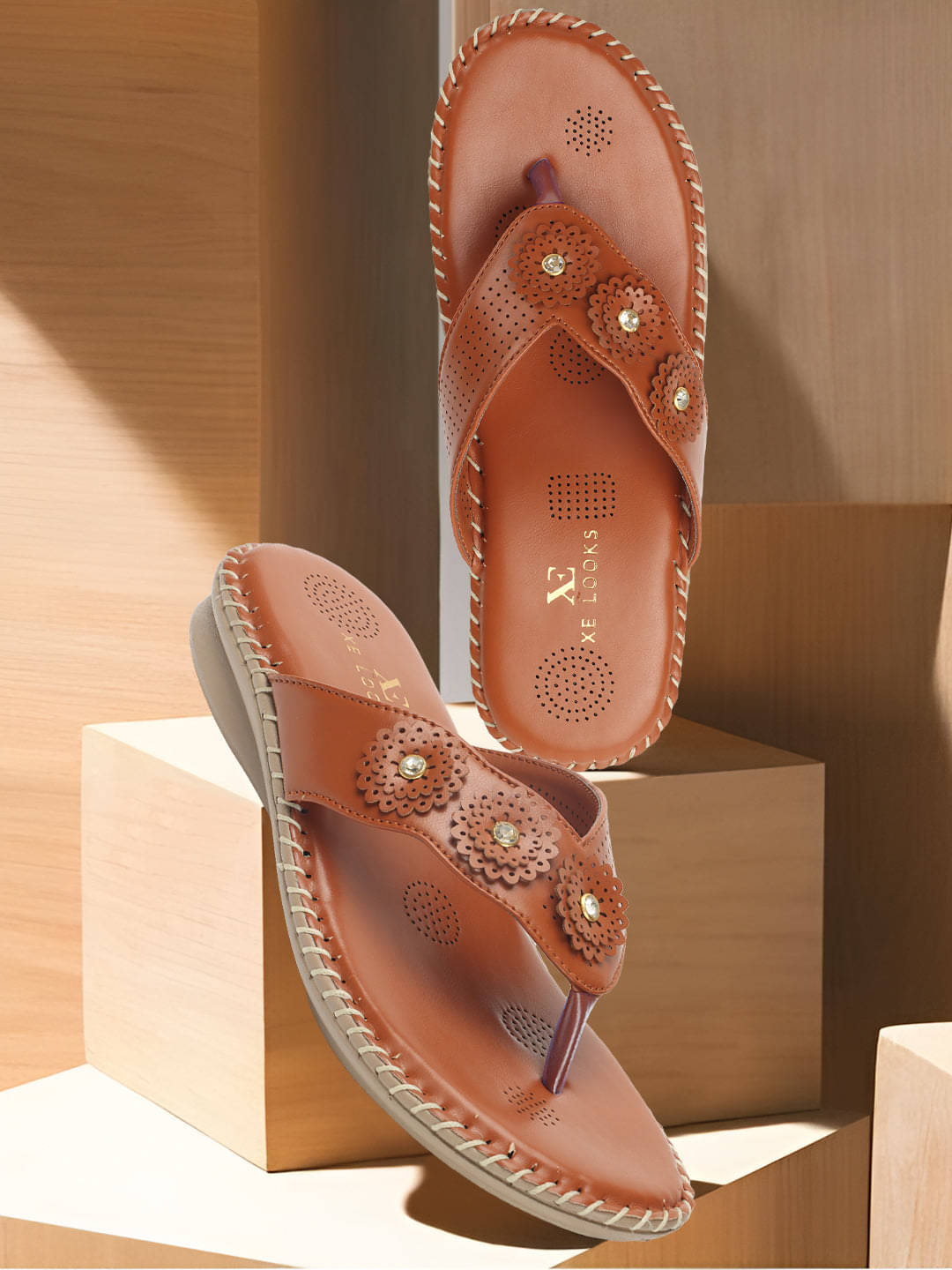     			XE Looks Tan Women's Flats
