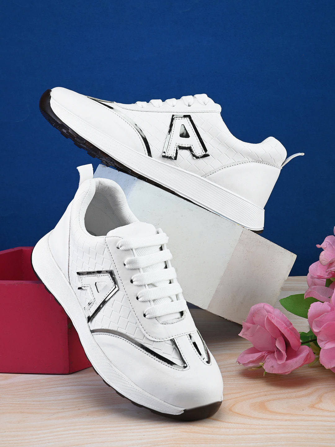     			XE Looks White Women's Sneakers