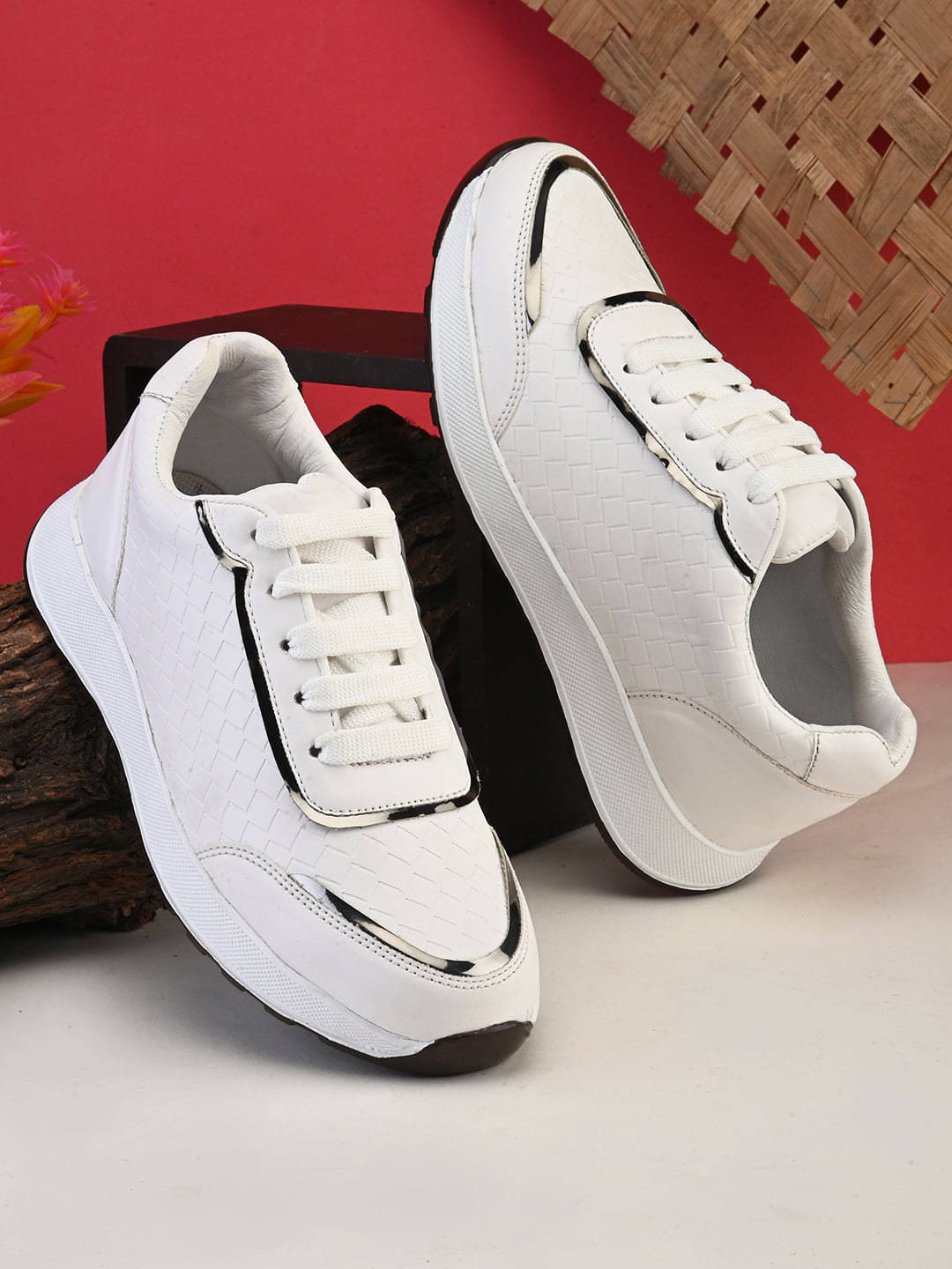     			XE Looks White Women's Sneakers
