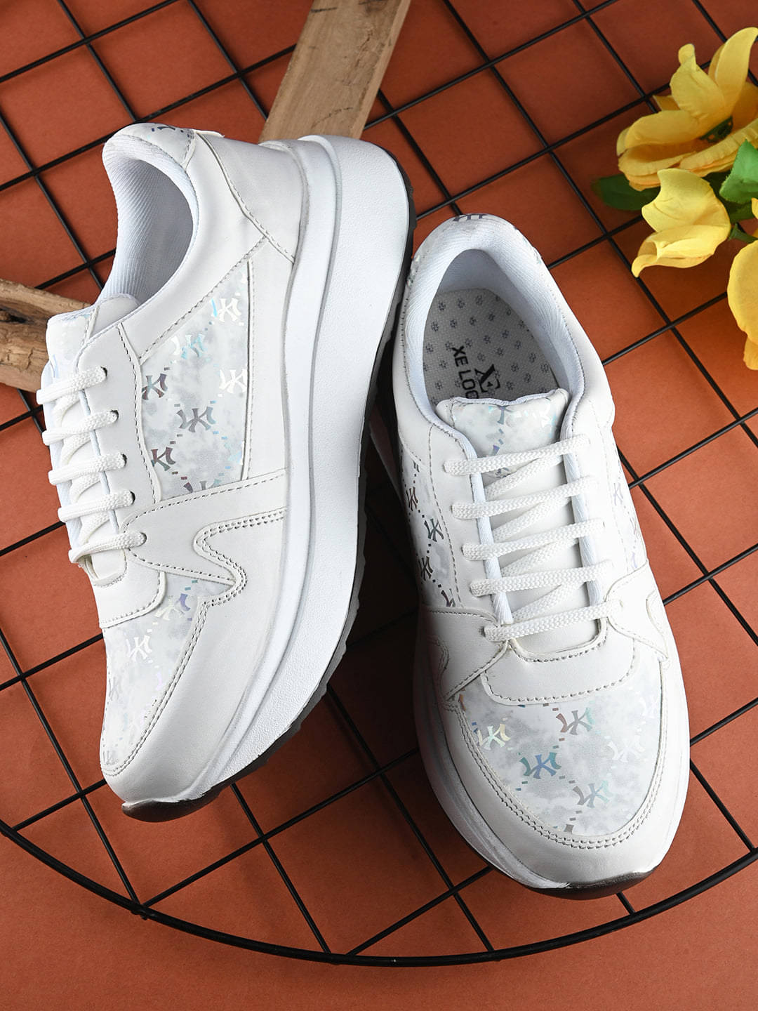     			XE Looks White Women's Sneakers