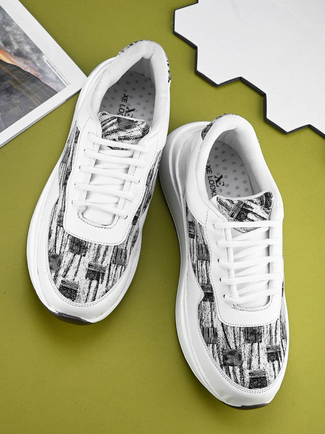     			XE Looks White Women's Sneakers