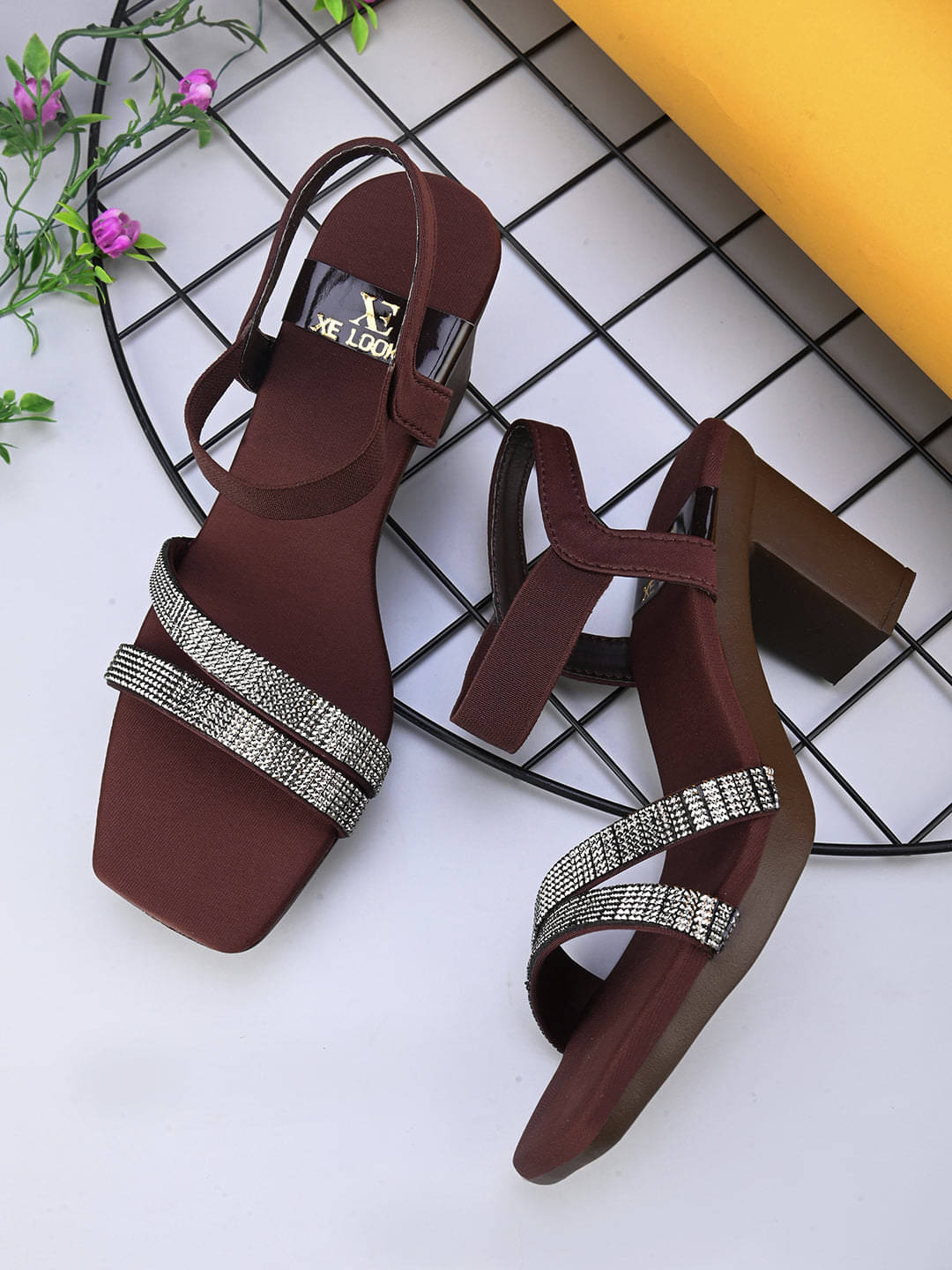     			XE Looks White Women's Slip On Heels