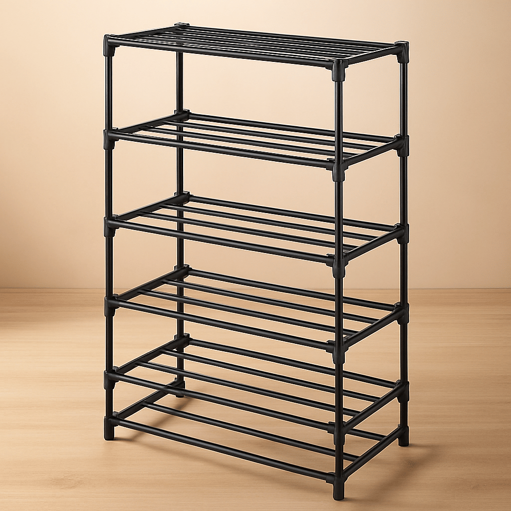 Yash plastic 5-Tier Shoe Rack, Shoe Shelf Storage Organizer,Entryway,Bedroom,Black Plastic Shoe Rack (Black, 7 Shelves, DIY(Do-It-Yourself)) Yash plastic 5-Tier Shoe Rack, Shoe Shelf Storage Organizer,Entryway,Bedroom,Black Plastic Shoe Rack (Black, 7 Shelves, DIY(Do-It-Yourself))