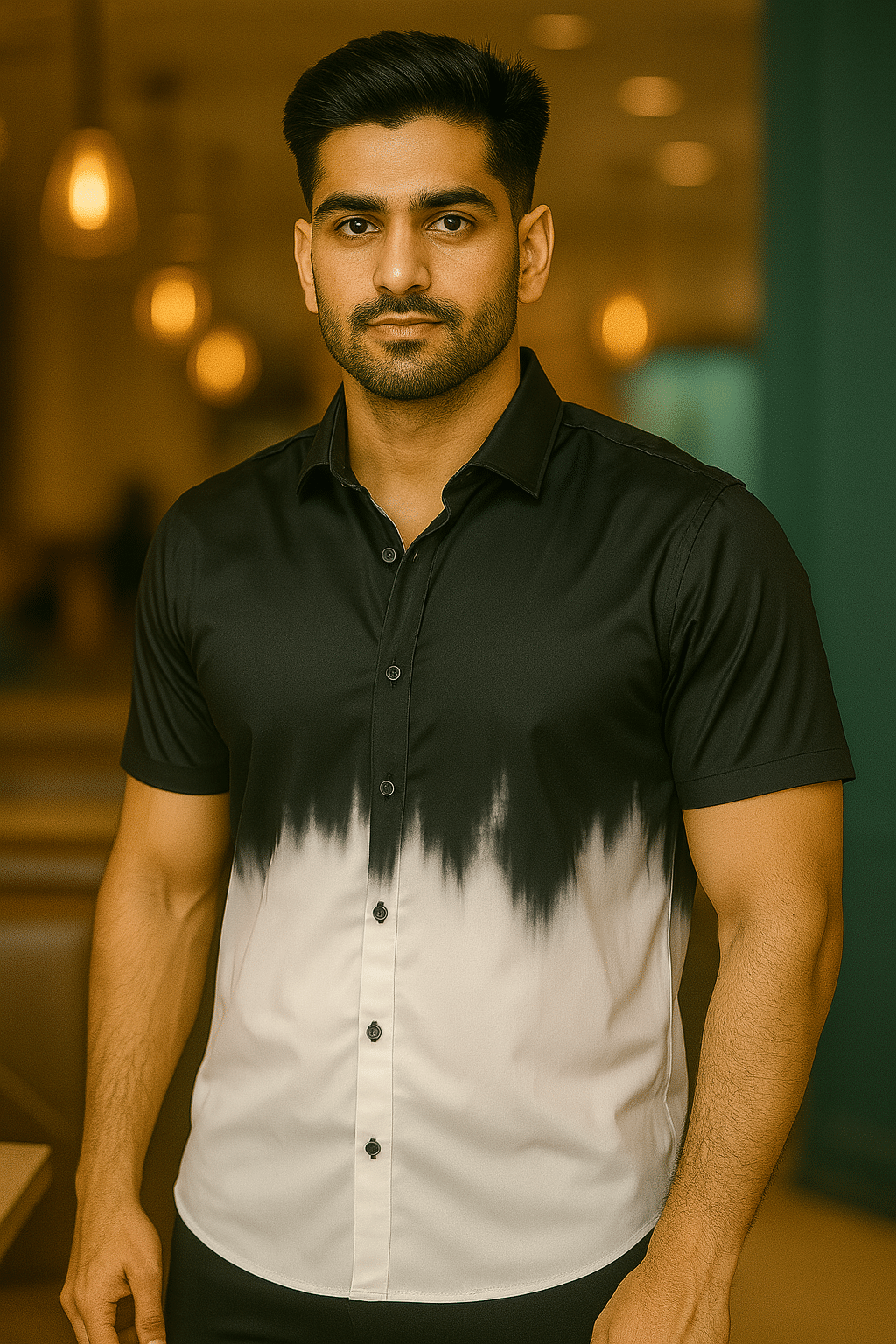     			Zonanza Polyester Regular Fit Solids Half Sleeves Men's Casual Shirt - Black ( Pack of 1 )