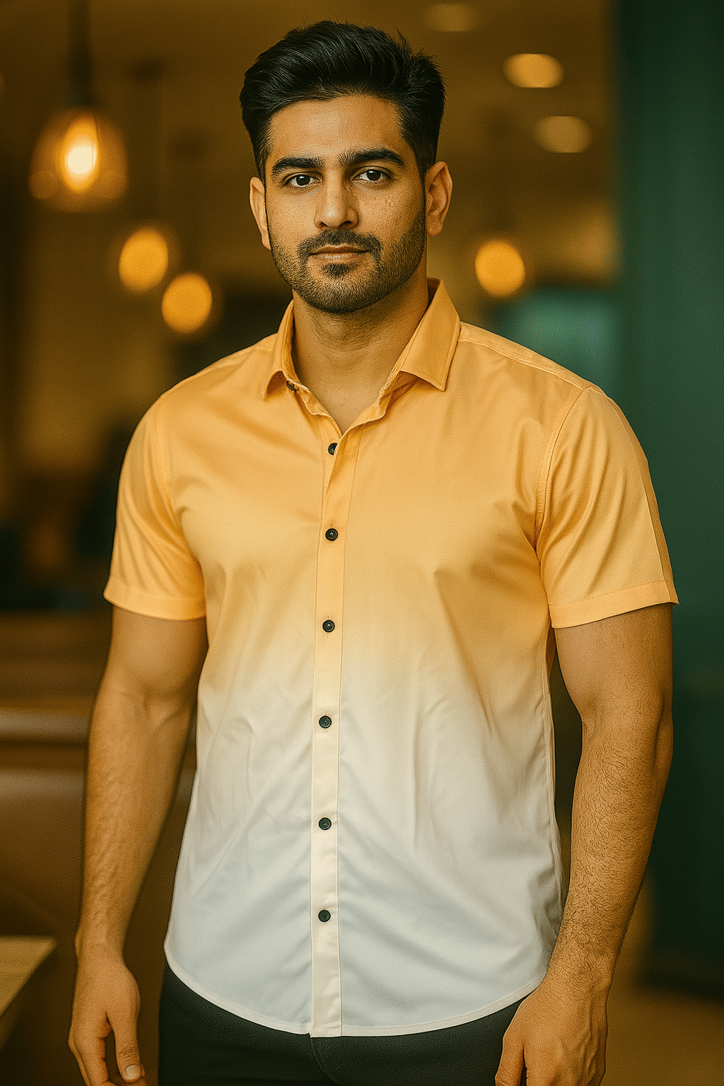     			Zonanza Polyester Regular Fit Solids Half Sleeves Men's Casual Shirt - Yellow ( Pack of 1 )
