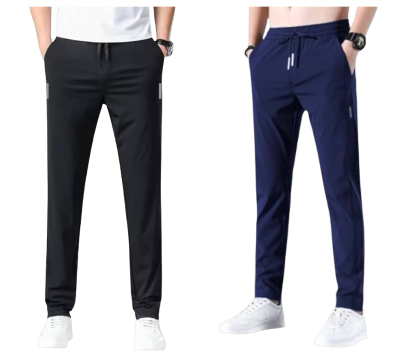 attitude start of fashion Blue Lycra Men's Joggers ( Pack of 2 ) attitude start of fashion Blue Lycra Men's Joggers ( Pack of 2 )