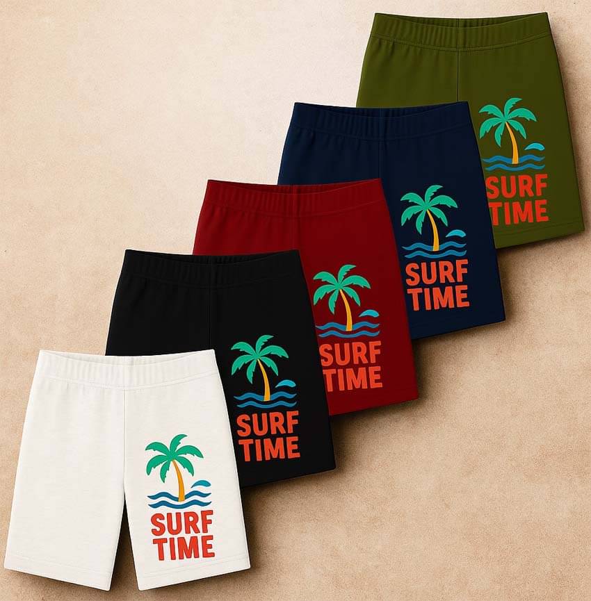     			fashionate world Pack of 5 Cotton Shorts For Boys ( Multicolor 5 )