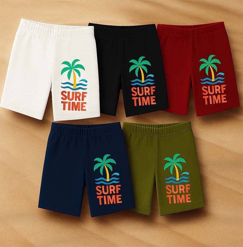     			fashionate world Pack of 5 Cotton Shorts For Boys ( Multicolor 5 )