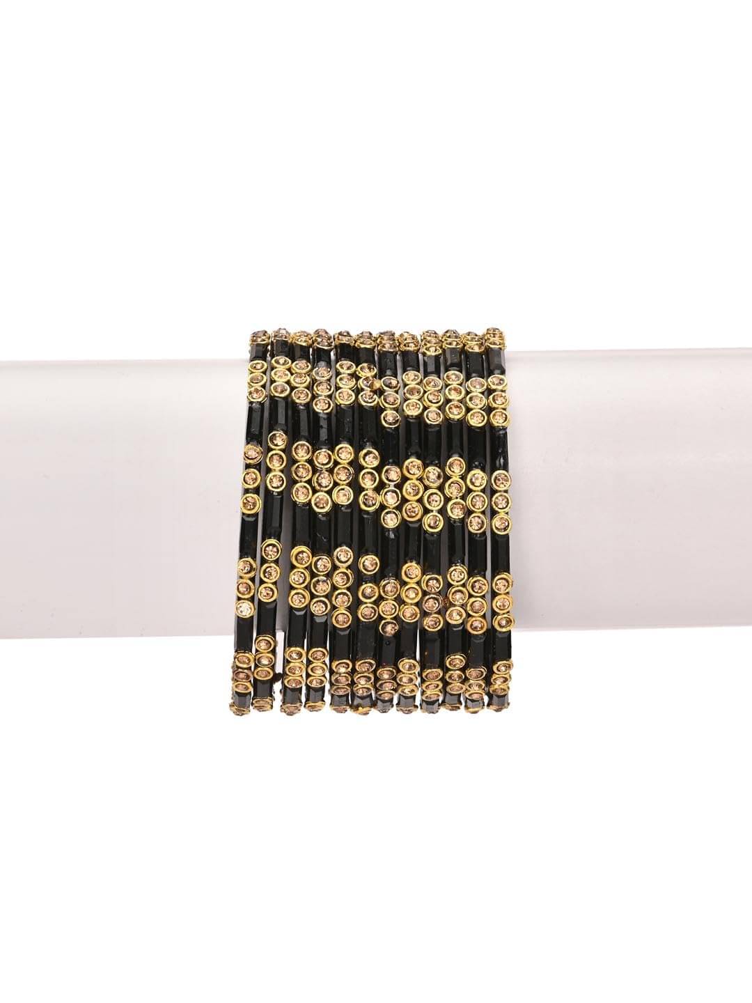     			AFAST Black Bangle Set ( Pack of 12 )