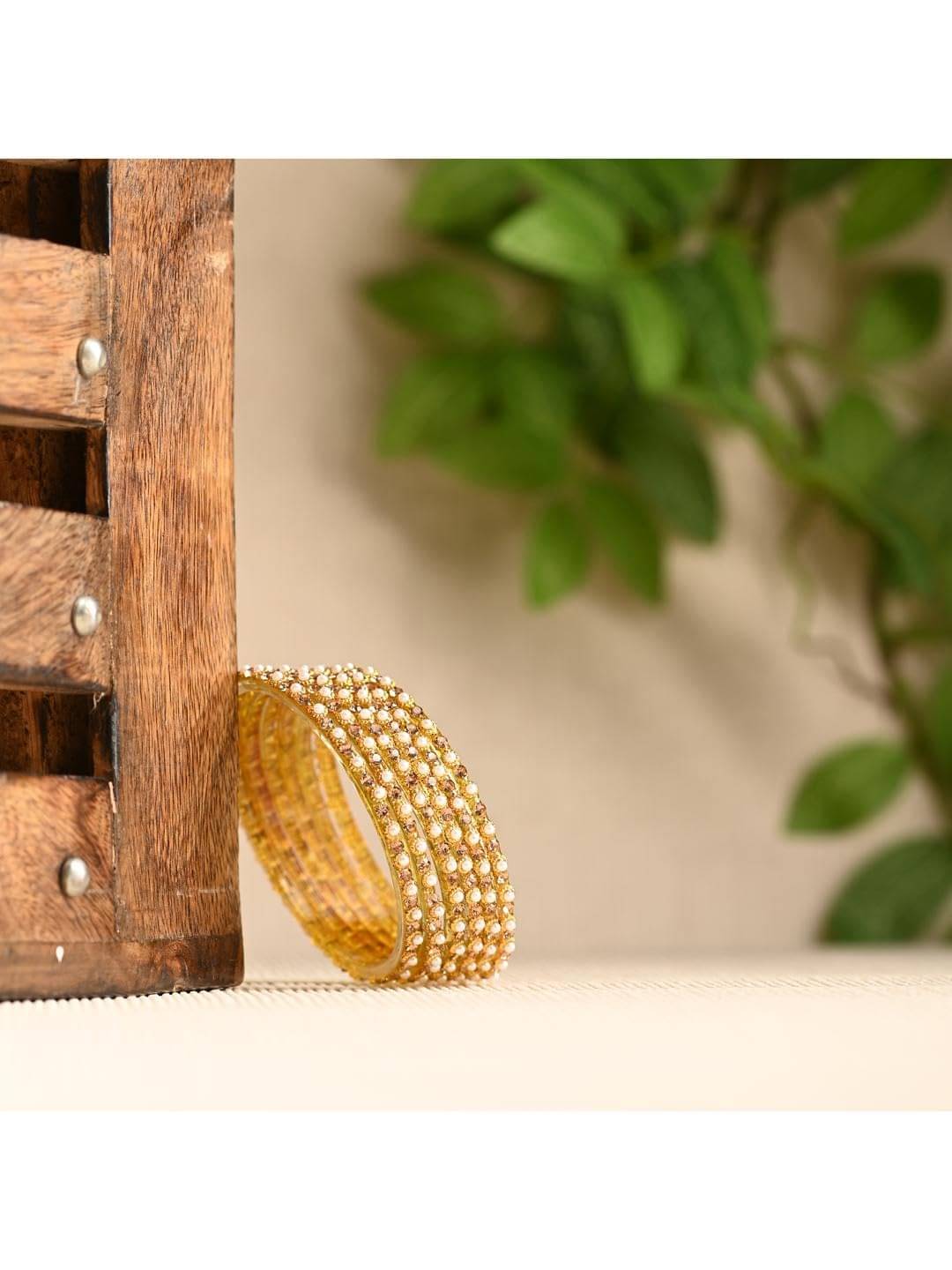     			AFAST Gold Bangle Set ( Pack of 6 )