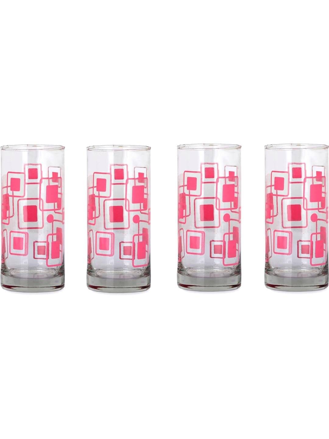     			AFAST Multipurpose Drink Glass Printed Glasses 300 ml ( Pack of 4 ) Transparent