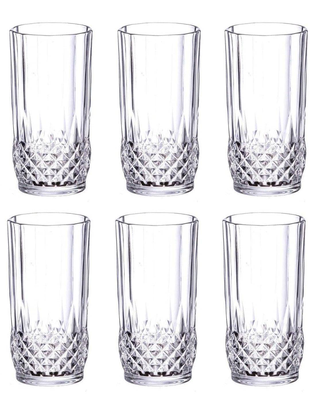     			AFAST Multipurpose Drink Glass Printed Glasses 200 ml ( Pack of 6 ) Transparent