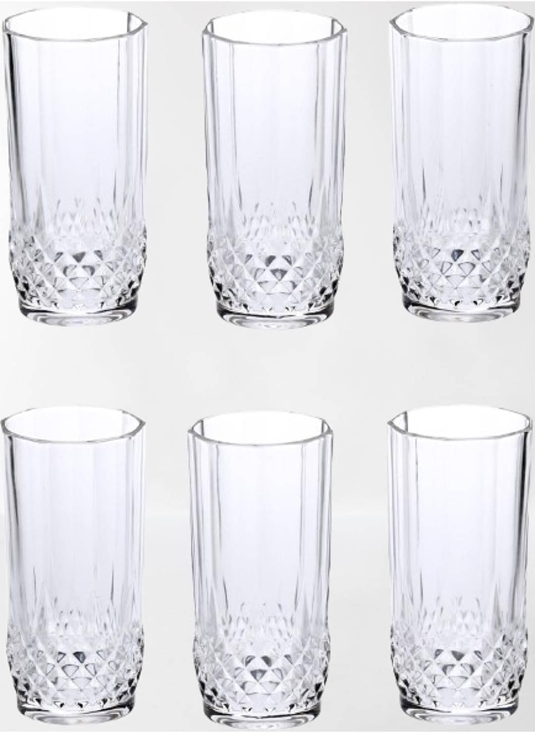     			AFAST Multipurpose Drink Glass Printed Glasses 200 ml ( Pack of 6 ) Transparent