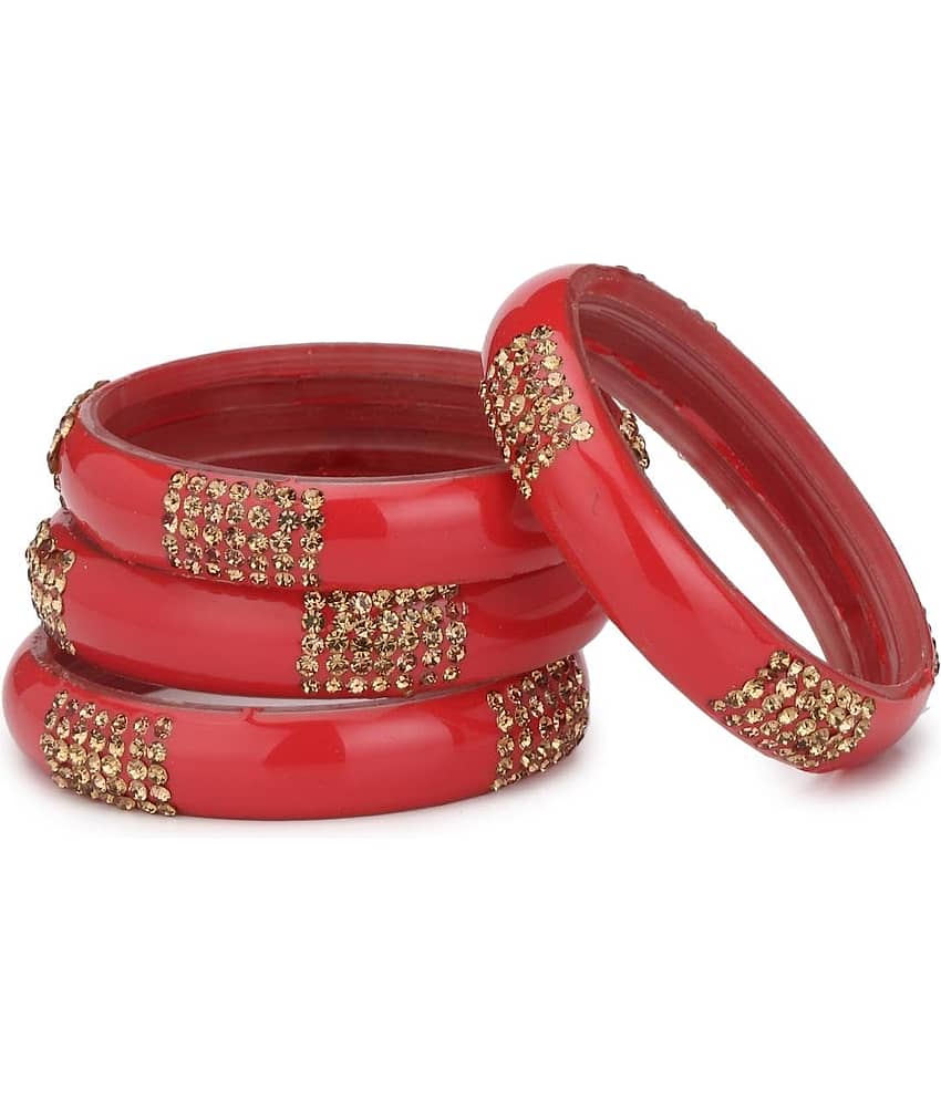 AFAST Red Bangle Set ( Pack of 4 ) - Bangles & Bracelets | Buy online on ZillyBuy