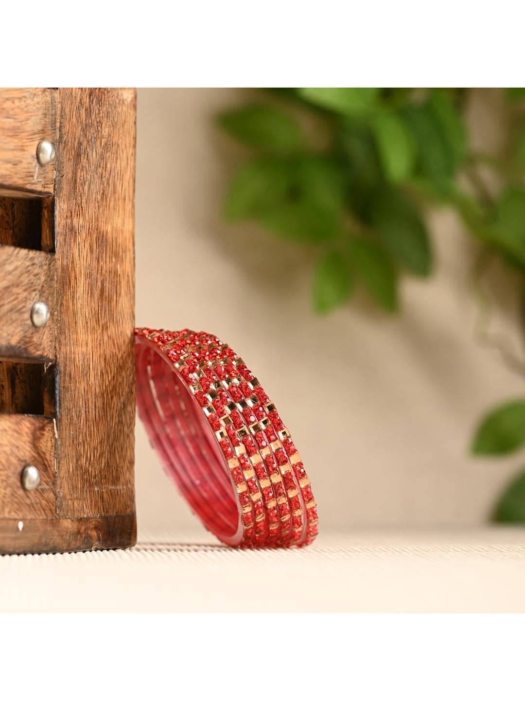 AFAST Red Bangle Set ( Pack of 6 ) AFAST Red Bangle Set ( Pack of 6 )