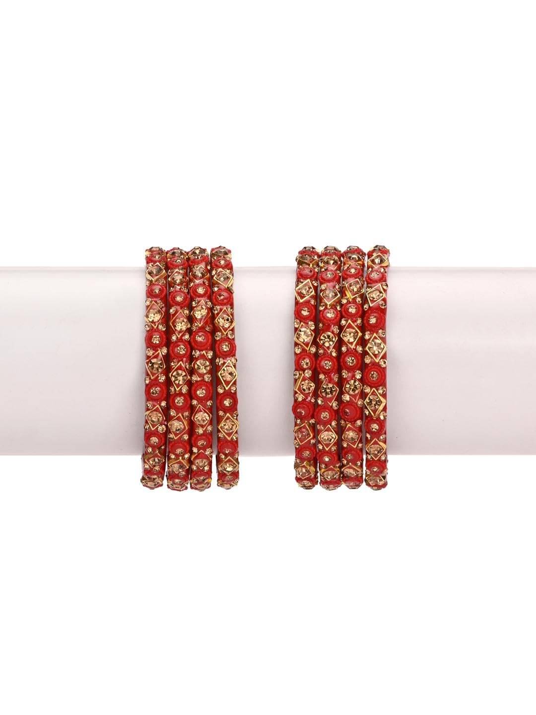     			AFAST Red Bangle Set ( Pack of 8 )