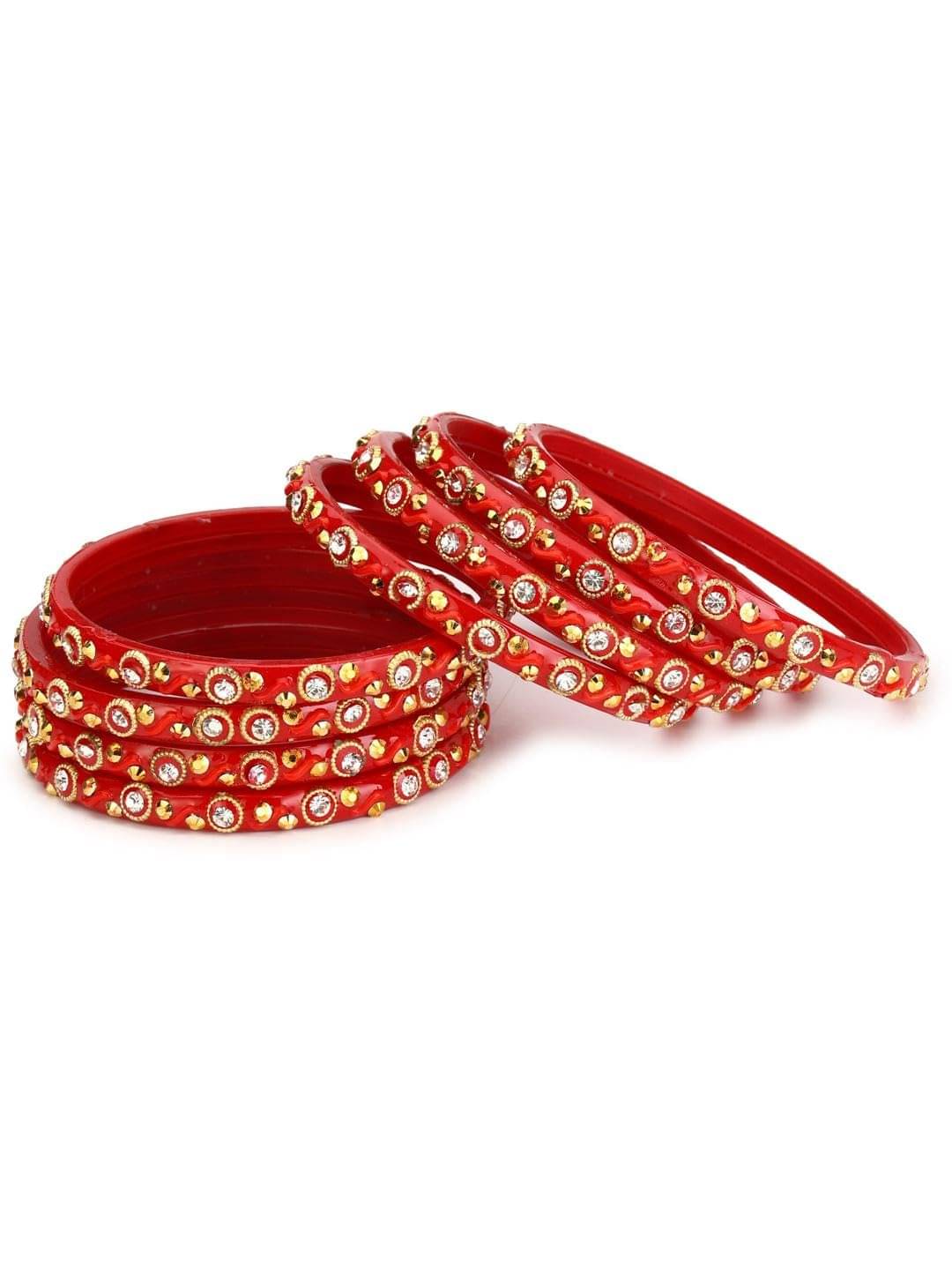     			AFAST Red Bangle Set ( Pack of 8 )
