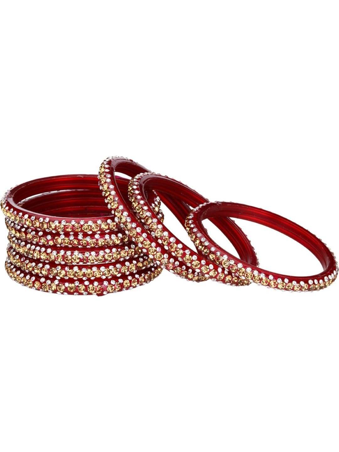     			AFAST Red Bangle Set ( Pack of 8 )
