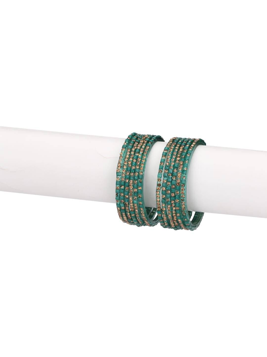     			AFAST Turquoise Bangle Set ( Pack of 12 )