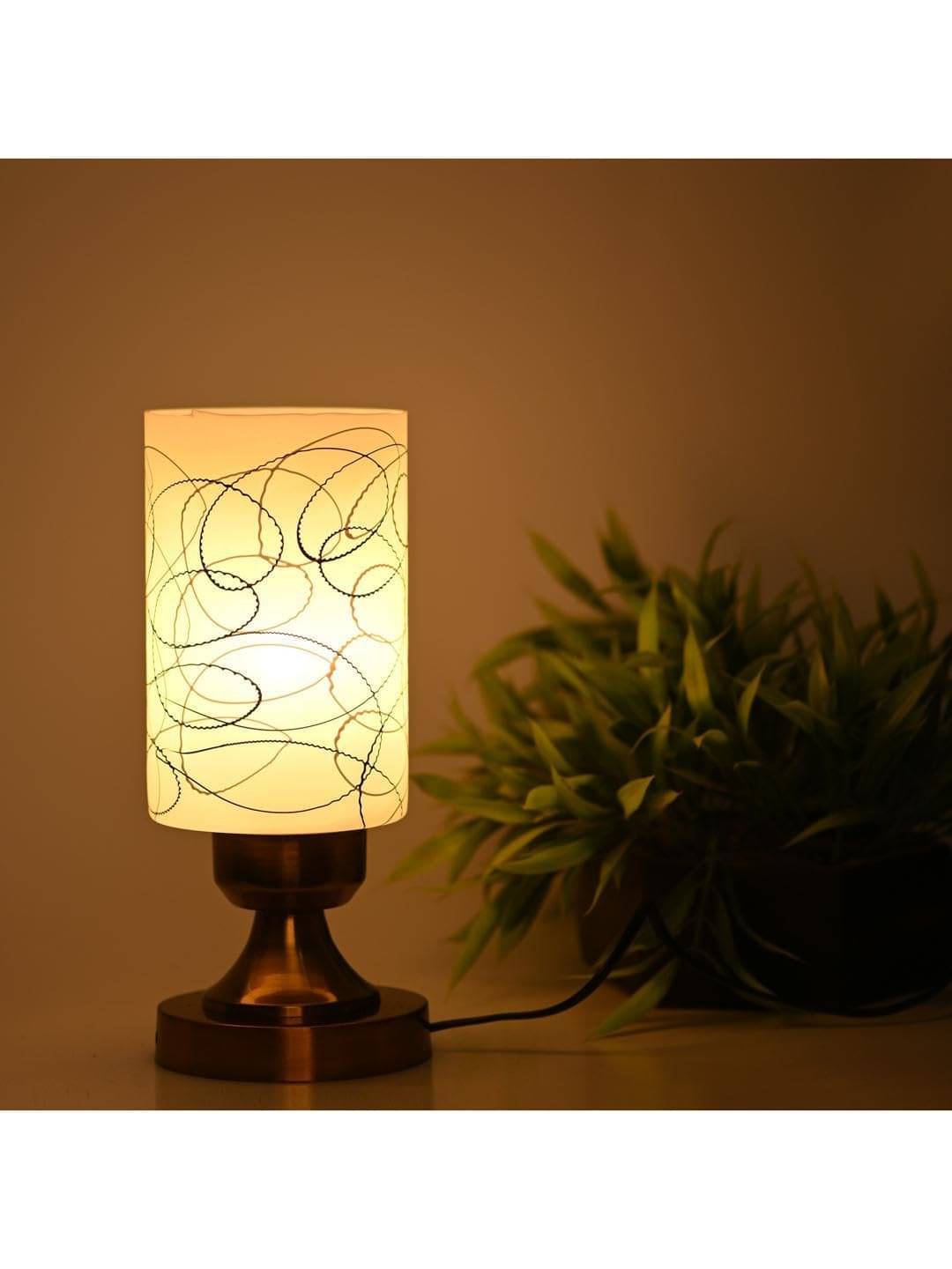     			AFAST White Table Lamp ( Pack of 1 )