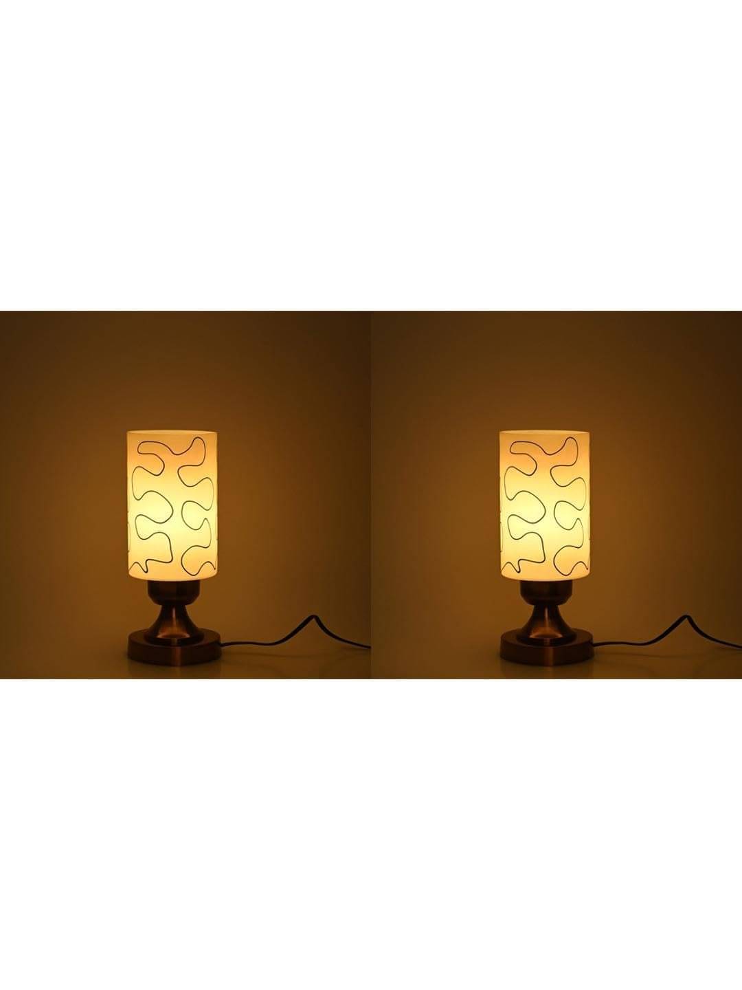     			AFAST White Table Lamp ( Pack of 2 )