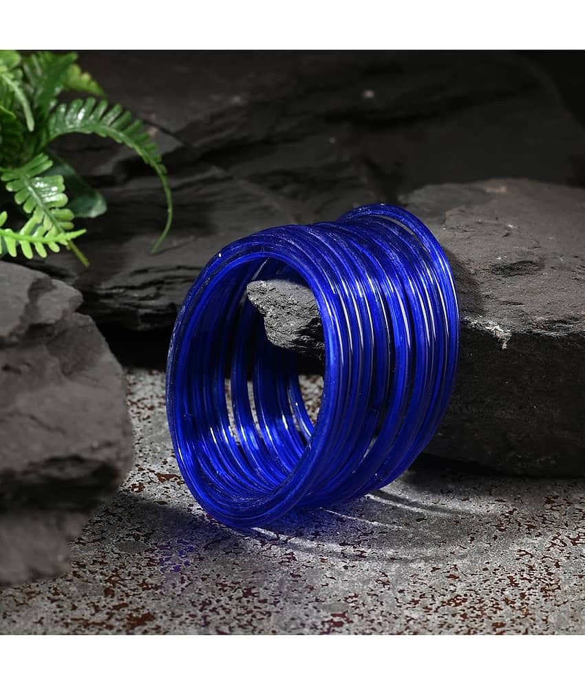 AFST Blue Bangle Set ( Pack of 12 ) - Bangles & Bracelets | Buy online on ZillyBuy