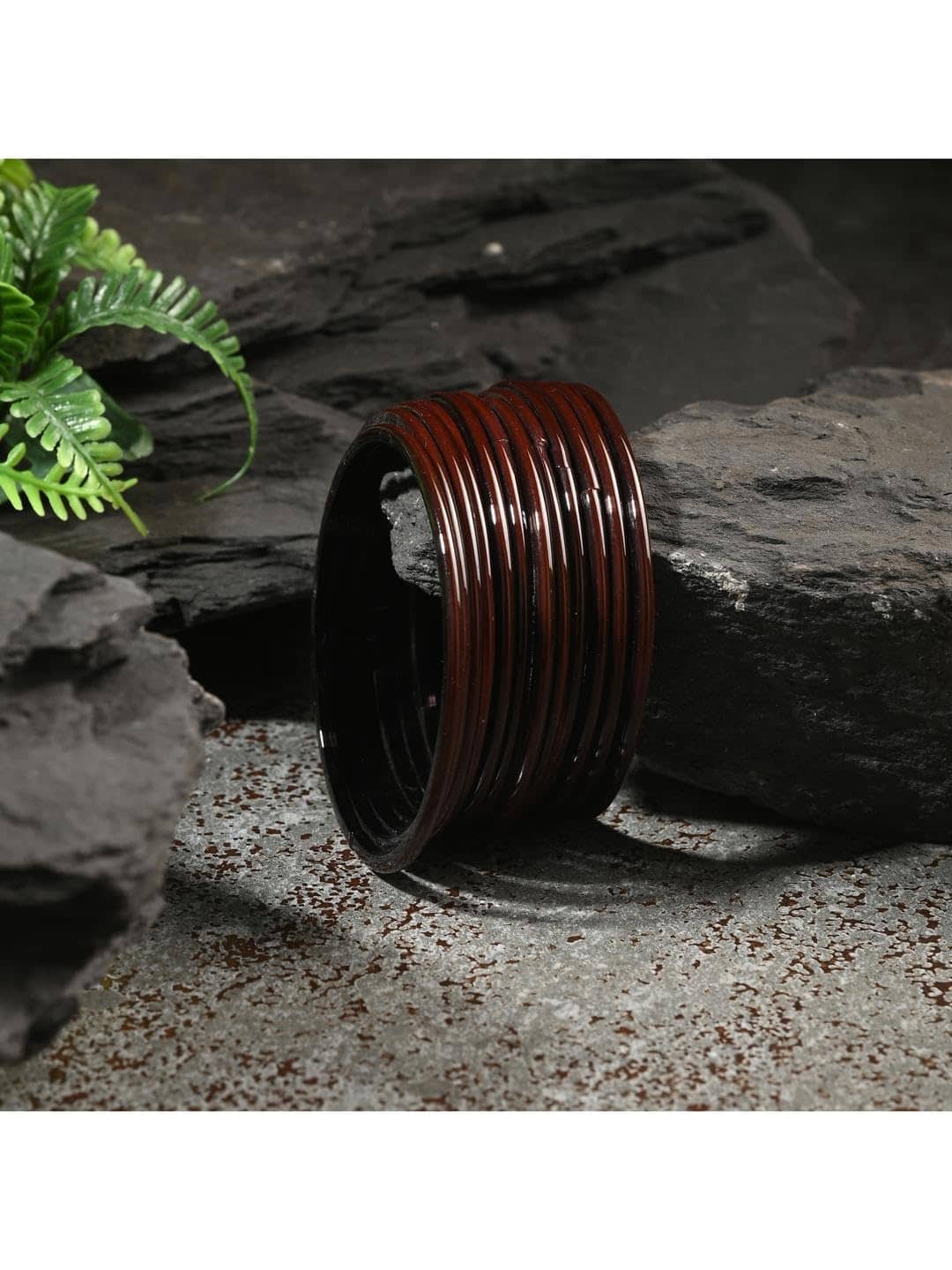 AFST Brown Bangle Set ( Pack of 12 ) - Bangles & Bracelets | Buy online on ZillyBuy