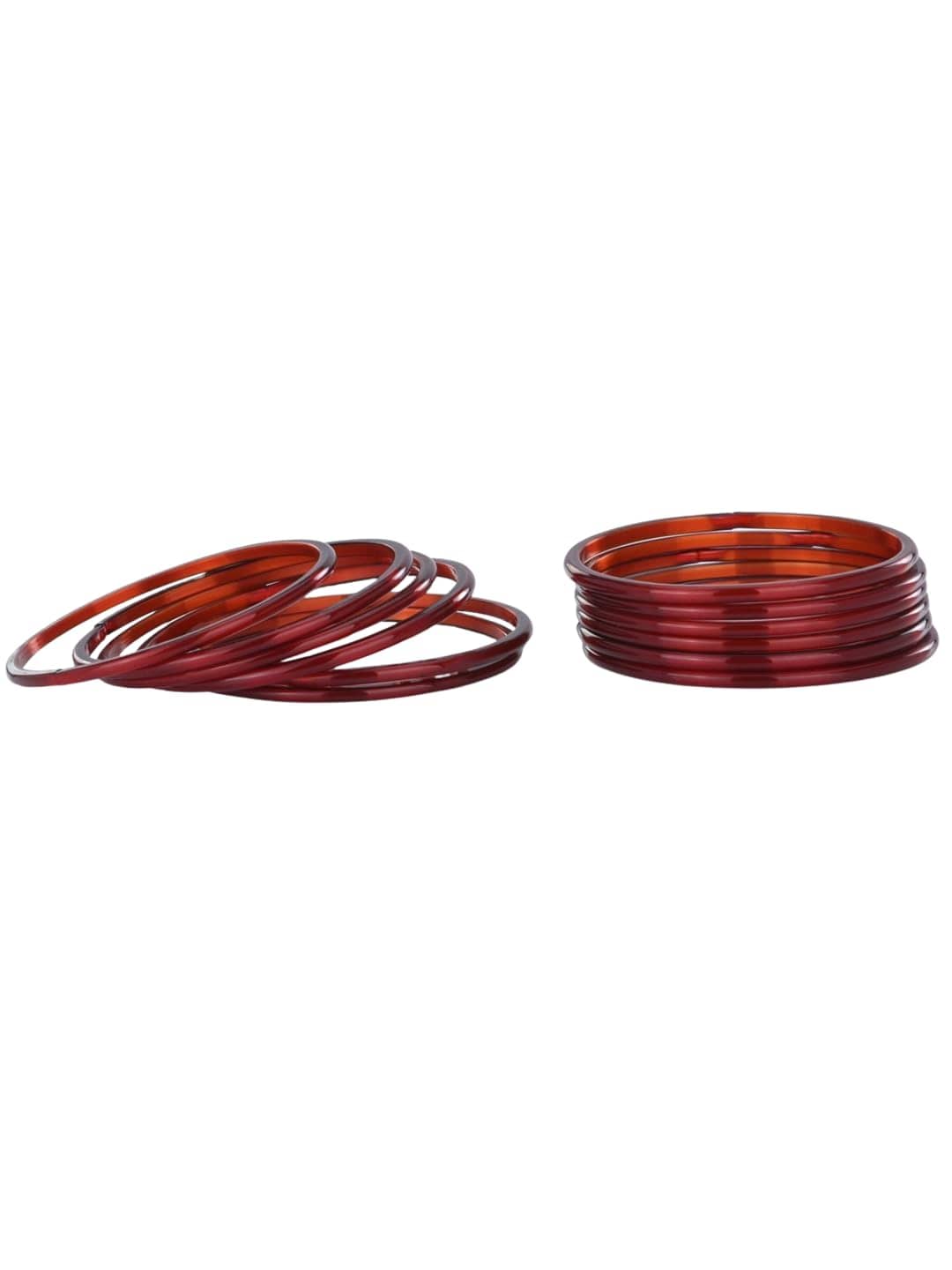 AFST Maroon Bangle Set ( Pack of 12 ) - Bangles & Bracelets | Buy online on ZillyBuy
