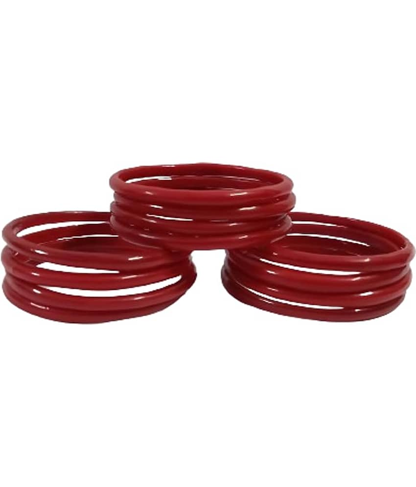 AFST Red Bangle Set ( Pack of 12 ) - Bangles & Bracelets | Buy online on ZillyBuy