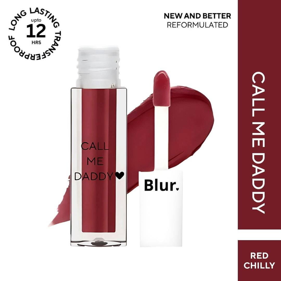    			BLUR Chilli Red Matte Hydrating Liquid Lipstick ( Pack of 1 )