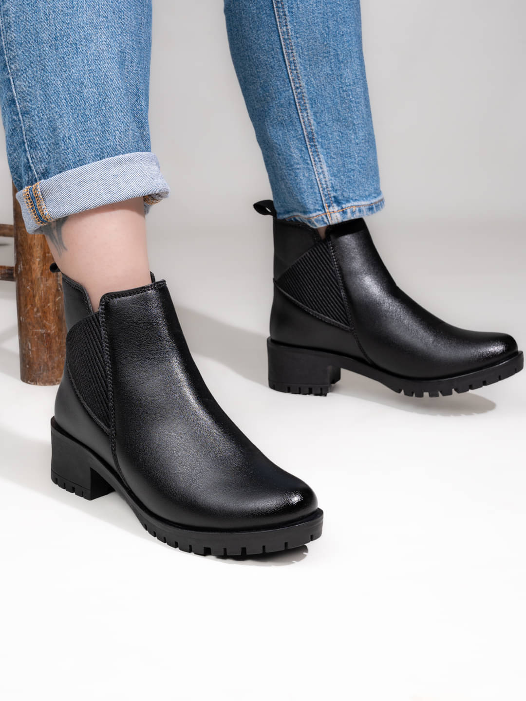 Fentacia Black Women's Ankle Length Boots Fentacia Black Women's Ankle Length Boots