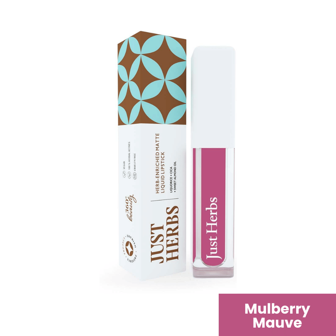     			Just Herbs Mauve Matte Non Sticky Liquid Lipstick ( Pack of 1 )