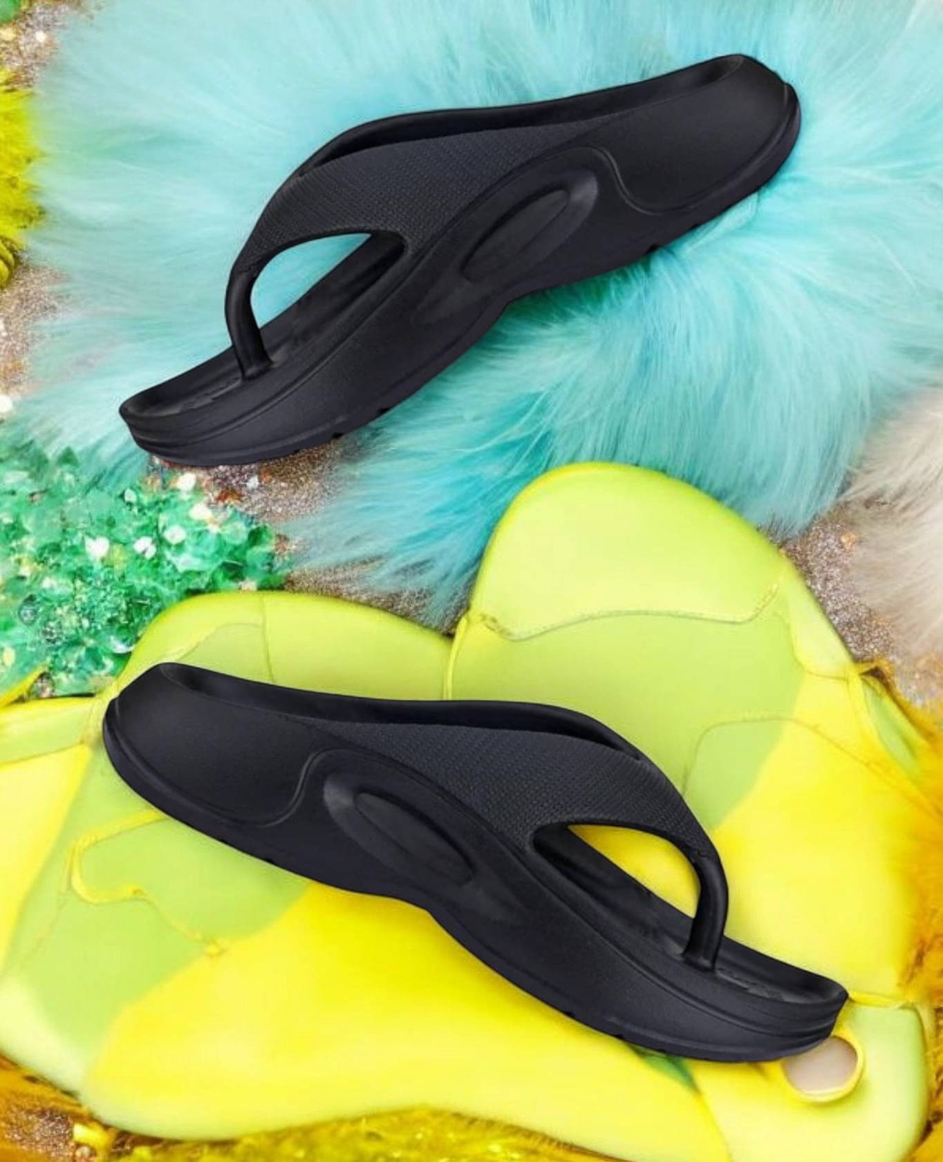     			KAPANI Black Men's Daily Slipper