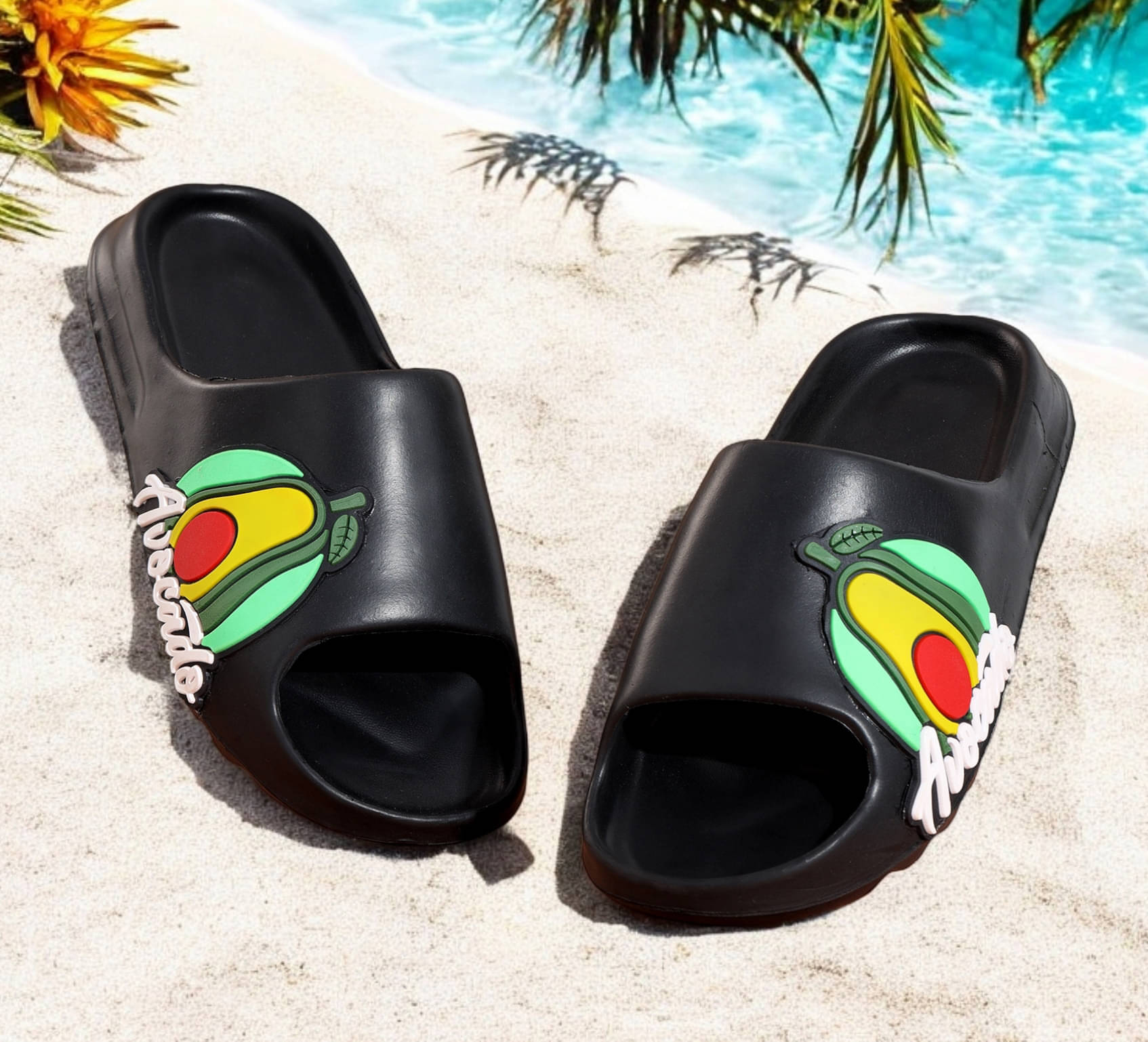     			KAPANI Black Men's Slide Flip flop