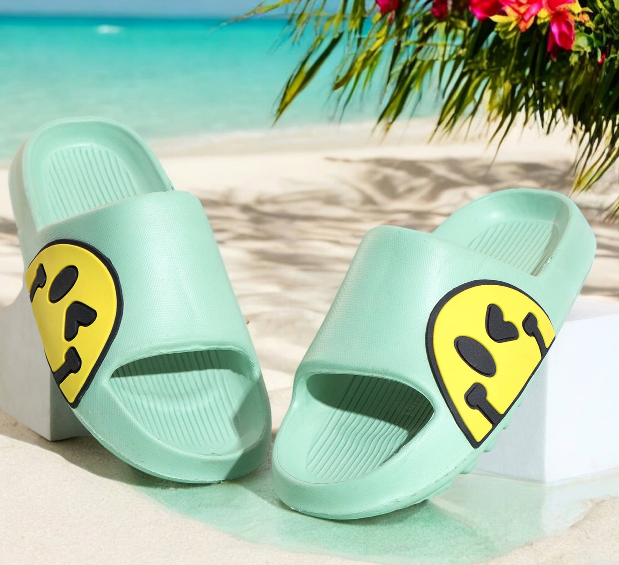     			KAPANI Green Women's Slide Flip Flop