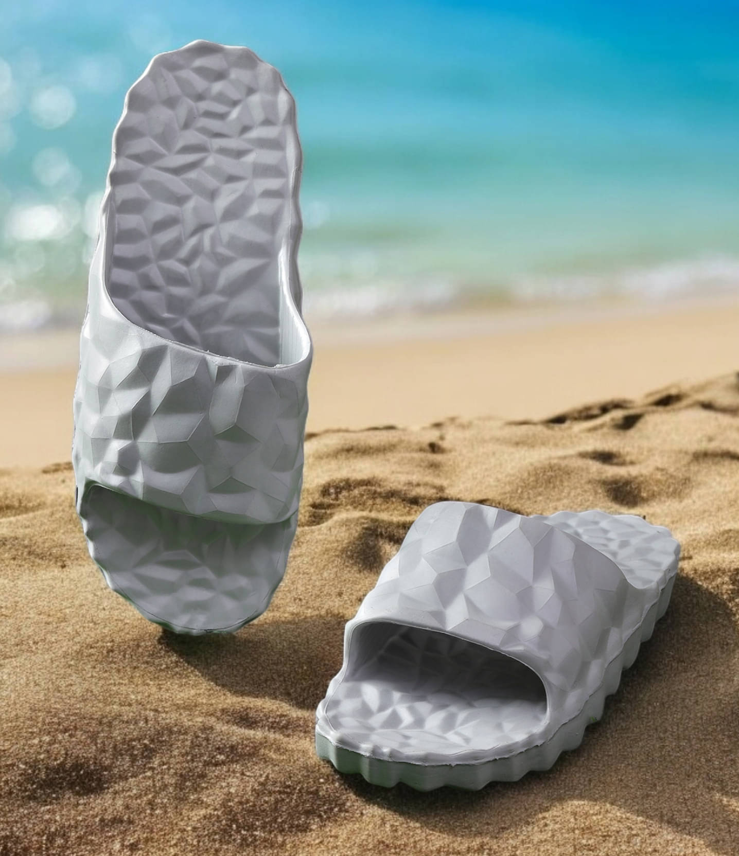     			KAPANI Grey Men's Slide Flip flop