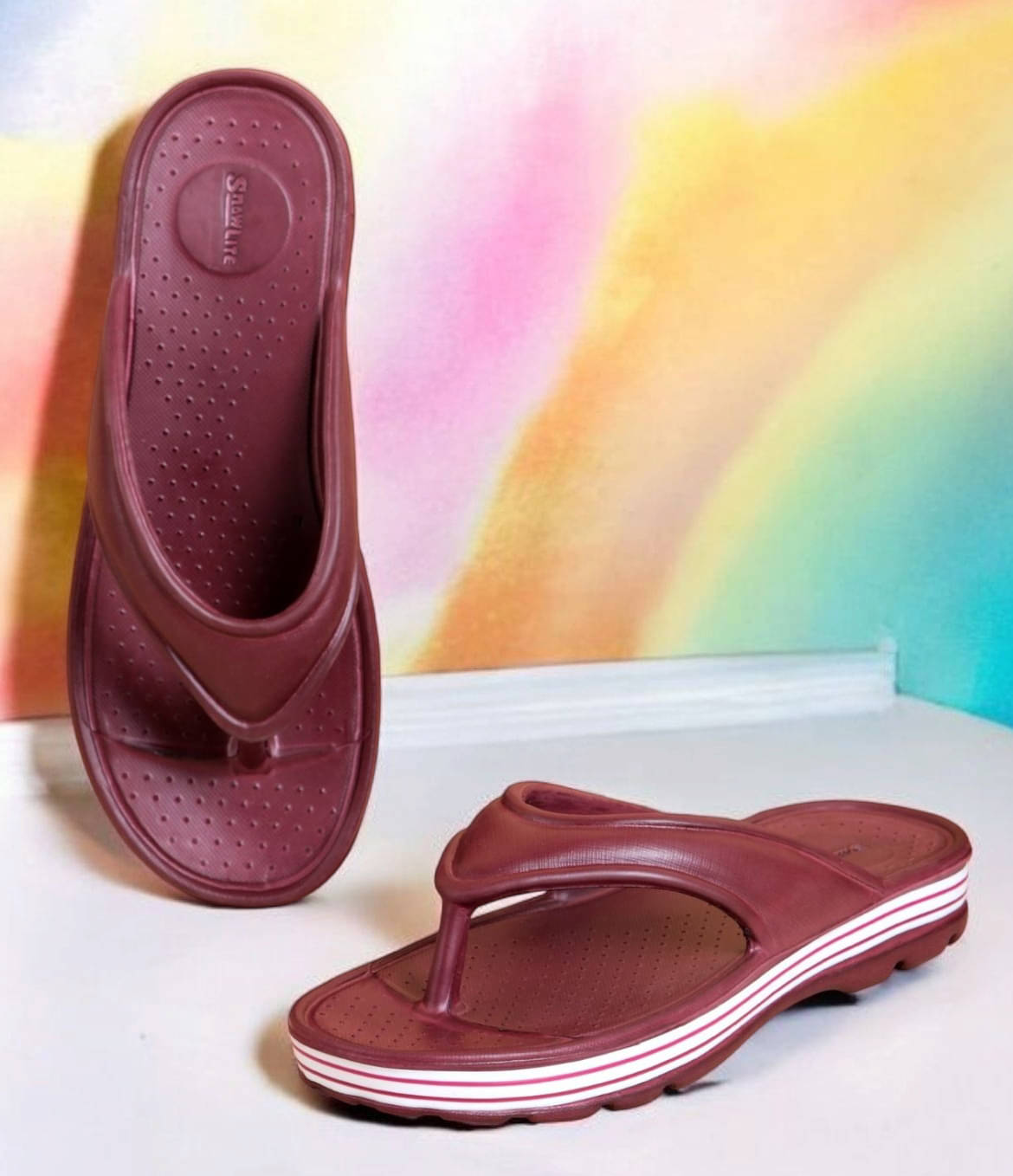     			KAPANI Maroon Women's Slipper
