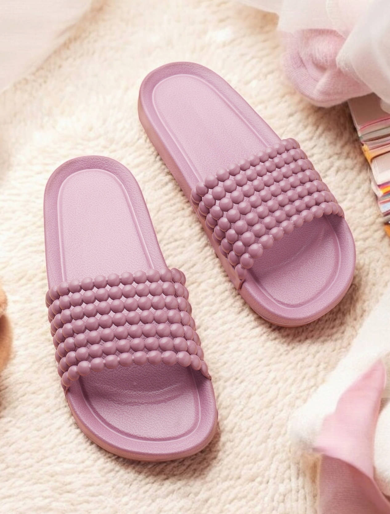     			KAPANI Pink Women's Slide Flip Flop