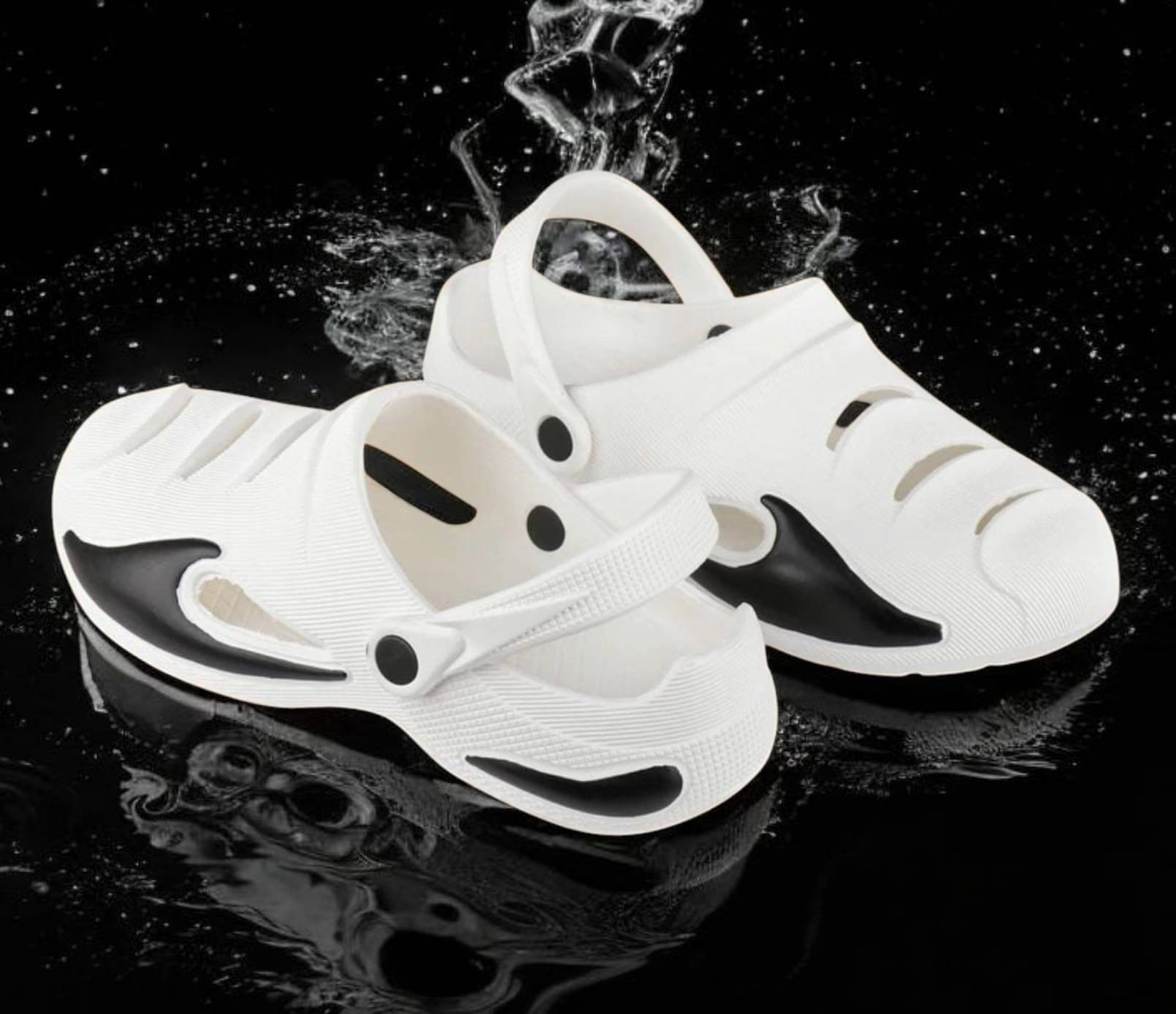     			KAPANI - White Men's Clogs