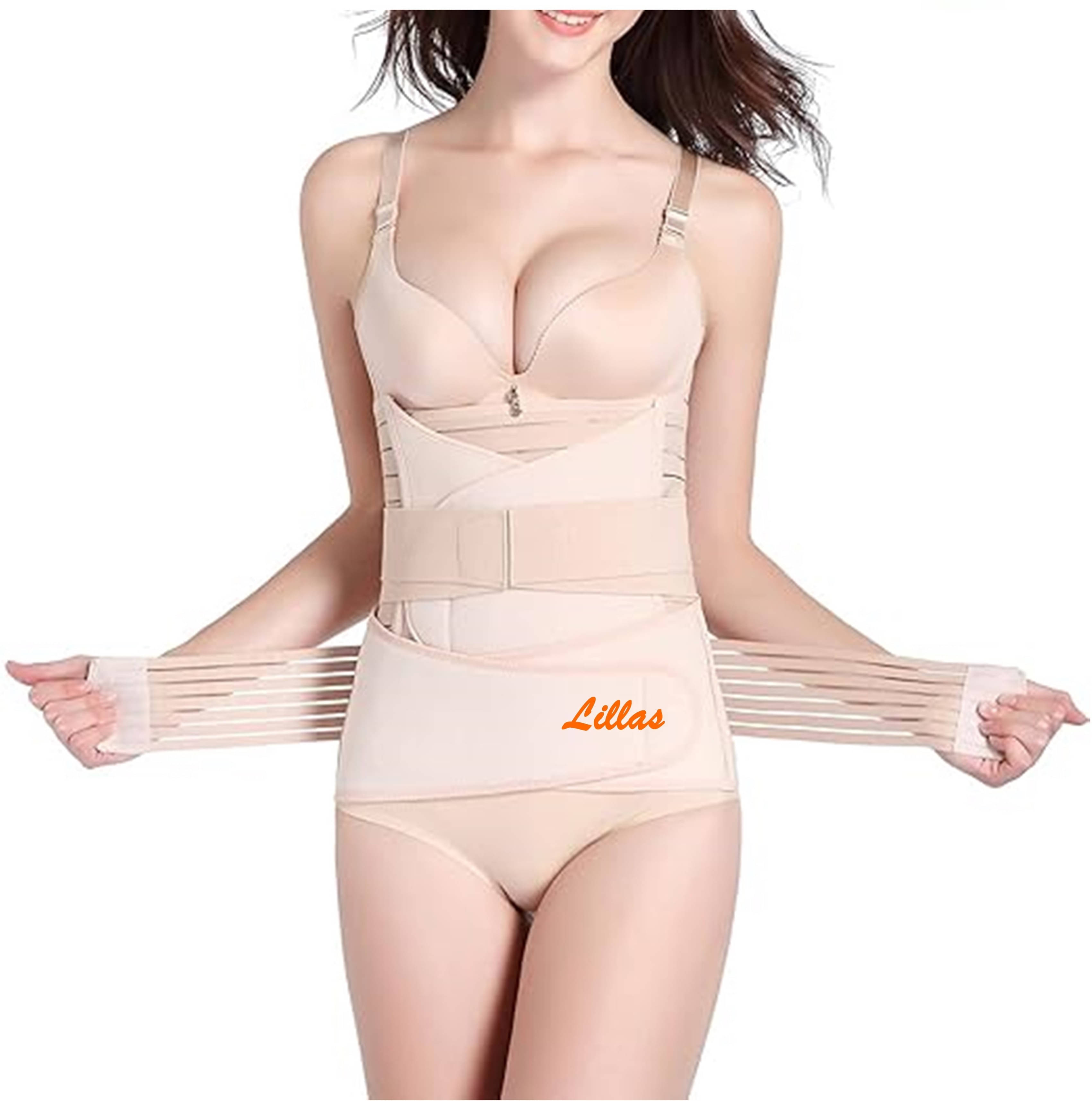     			Lillas Post Pregnancy Belt For Women After Delivery Abdominal Support - Large, Beige (Pack of 1)