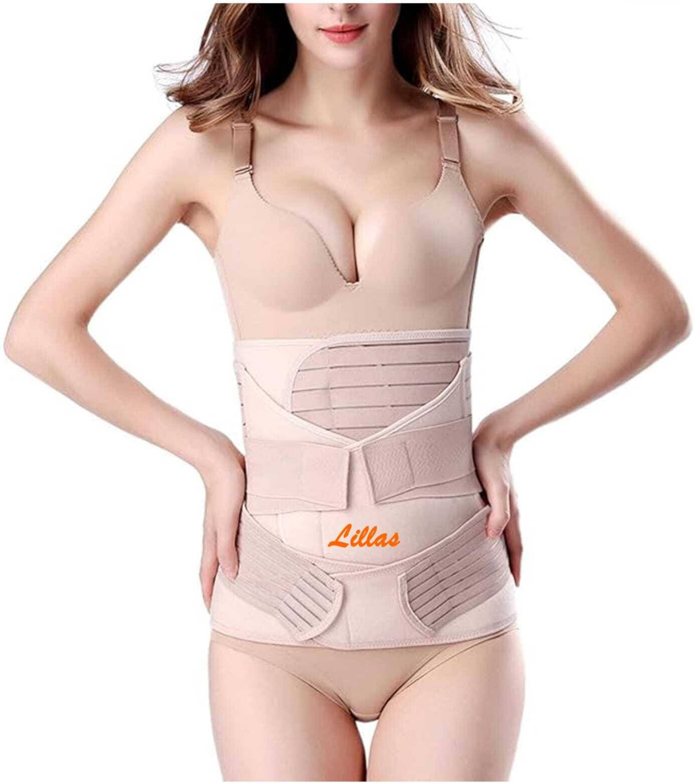    			Lillas Post Pregnancy Belt For Women After Delivery Abdominal Support - Large, Beige (Pack of 1)