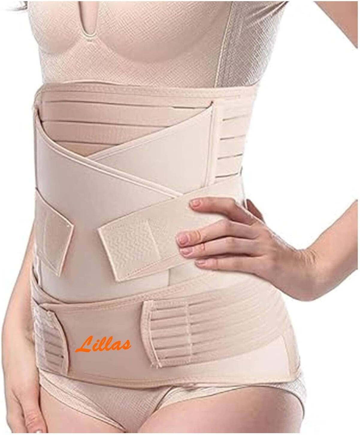     			Lillas Post Pregnancy Belt For Women After Delivery Abdominal Support - Large, Beige (Pack of 1)